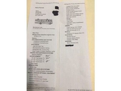 2015 Winnebago Itasca Sunstar 35 foot RV