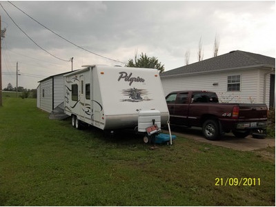 travel trailer and truck combo
