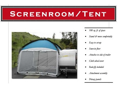 Teardrop Trailer 10 x 10 Screenroom